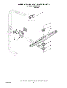 07 - Upper Wash And Rinse Parts parts for Kitchenaid Dishwasher KUDL03FVSS4 from AppliancePartsPros.com