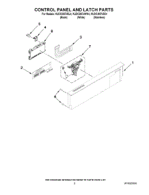 02 - Control Panel And Latch Parts parts for Kitchenaid Dishwasher KUDC20CVSS4 from AppliancePartsPros.com