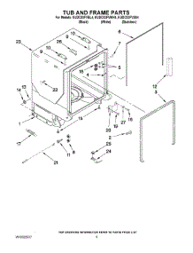 05 - Tub And Frame Parts parts for Kitchenaid Dishwasher KUDC03FVBL4 from AppliancePartsPros.com