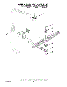 07 - Upper Wash And Rinse Parts parts for Kitchenaid Dishwasher KUDC20CVBL4 from AppliancePartsPros.com