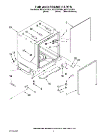 05 - Tub And Frame Parts parts for Kitchenaid Dishwasher KUDC03IVBL4 from AppliancePartsPros.com