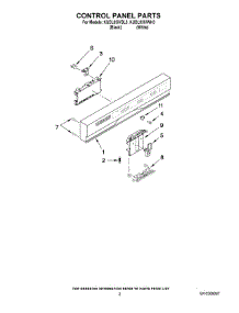02 - Control Panel Parts parts for Kitchenaid Dishwasher KUDL03IVWH3 from AppliancePartsPros.com