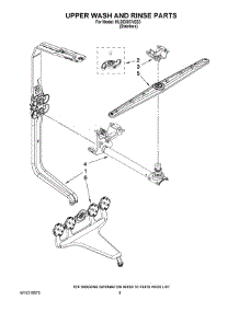 07 - Upper Wash And Rinse Parts parts for Kitchenaid Dishwasher KUDE50CVSS3 from AppliancePartsPros.com