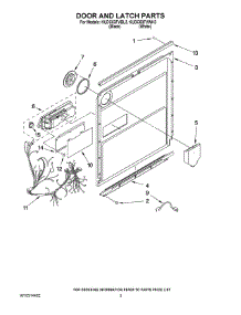 03 - Door And Latch Parts parts for Kitchenaid Dishwasher KUDC03FVWH3 from AppliancePartsPros.com