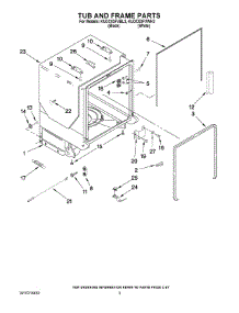 05 - Tub And Frame Parts parts for Kitchenaid Dishwasher KUDC03FVWH3 from AppliancePartsPros.com