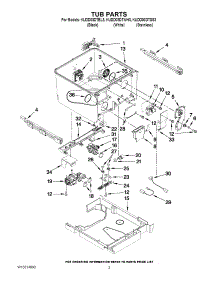 02 - Tub Parts parts for Kitchenaid Dishwasher KUDD03DTBL3 from AppliancePartsPros.com