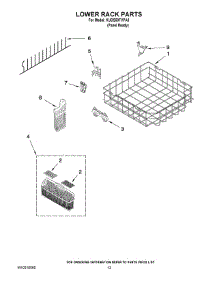 10 - Lower Rack Parts parts for Kitchenaid Dishwasher KUDS50FVPA3 from AppliancePartsPros.com