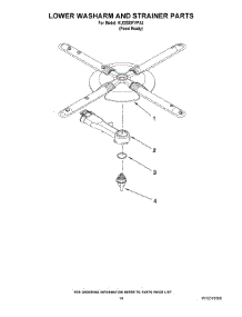 11 - Lower Washarm And Strainer Parts parts for Kitchenaid Dishwasher KUDS50FVPA3 from AppliancePartsPros.com