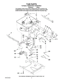 02 - Tub Parts parts for Kitchenaid Dishwasher KUDH03DTSS3 from AppliancePartsPros.com