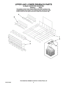 04 - Upper And Lower Dishrack Parts parts for Kitchenaid Dishwasher KUDH03DTSS3 from AppliancePartsPros.com