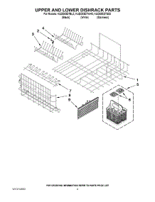 04 - Upper And Lower Dishrack Parts parts for Kitchenaid Dishwasher KUDD03DTWH3 from AppliancePartsPros.com