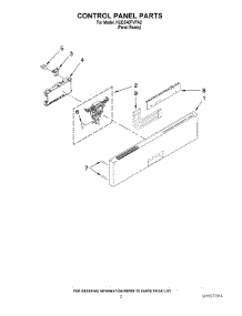 02 - Control Panel Parts parts for Kitchenaid Dishwasher KUDS40FVPA2 from AppliancePartsPros.com