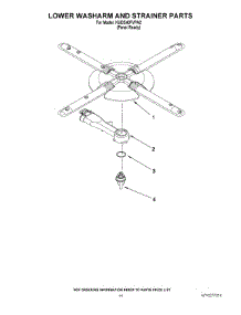 11 - Lower Washarm And Strainer Parts parts for Kitchenaid Dishwasher KUDS40FVPA2 from AppliancePartsPros.com