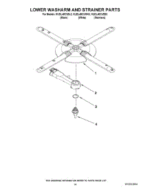 11 - Lower Washarm And Strainer Parts parts for Kitchenaid Dishwasher KUDL40CVWH3 from AppliancePartsPros.com