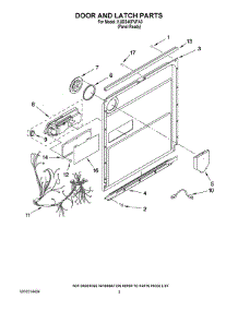 03 - Door And Latch Parts parts for Kitchenaid Dishwasher KUDS40FVPA3 from AppliancePartsPros.com