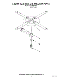 11 - Lower Washarm And Strainer Parts parts for Kitchenaid Dishwasher KUDS40FVPA3 from AppliancePartsPros.com