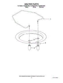 08 - Heater Parts parts for Kitchenaid Dishwasher KUDE40CVBL2 from AppliancePartsPros.com