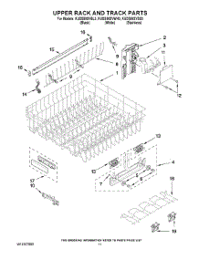 09 - Upper Rack And Track Parts parts for Kitchenaid Dishwasher KUDS50SVSS3 from AppliancePartsPros.com