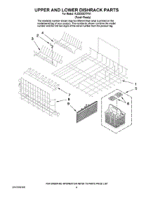 04 - Upper And Lower Dishrack Parts parts for Kitchenaid Dishwasher KUDD03DTPA1 from AppliancePartsPros.com