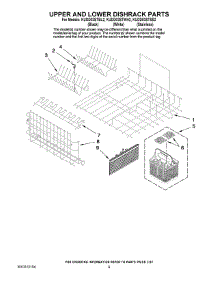 04 - Upper And Lower Dishrack Parts parts for Kitchenaid Dishwasher KUDD03STSS2 from AppliancePartsPros.com