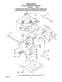 02 - Tub Parts parts for Kitchenaid Dishwasher KUDH03DTBL2 from AppliancePartsPros.com