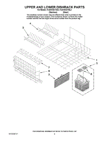 04 - Upper And Lower Dishrack Parts parts for Kitchenaid Dishwasher KUDH03DTBL2 from AppliancePartsPros.com