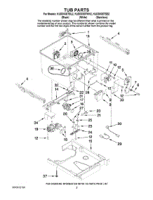 02 - Tub Parts parts for Kitchenaid Dishwasher KUDD03STWH2 from AppliancePartsPros.com