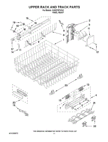 09 - Upper Rack And Track Parts parts for Kitchenaid Dishwasher KUDE70FVPA2 from AppliancePartsPros.com