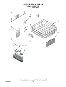 10 - Lower Rack Parts parts for Kitchenaid Dishwasher KUDE70FVPA2 from AppliancePartsPros.com