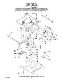 02 - Tub Parts parts for Kitchenaid Dishwasher KUDD03STPA2 from AppliancePartsPros.com