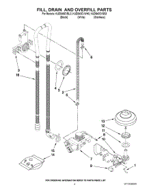 04 - Fill, Drain And Overfill Parts parts for Kitchenaid Dishwasher KUDS40CVBL3 from AppliancePartsPros.com