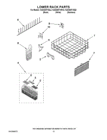 10 - Lower Rack Parts parts for Kitchenaid Dishwasher KUDE60FVBL2 from AppliancePartsPros.com