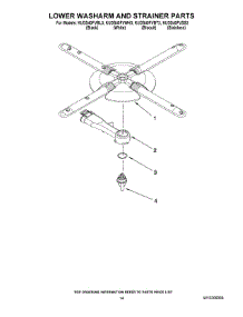 11 - Lower Washarm And Strainer Parts parts for Kitchenaid Dishwasher KUDS40FVBL3 from AppliancePartsPros.com