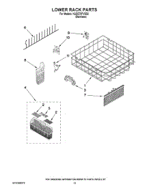 10 - Lower Rack Parts parts for Kitchenaid Dishwasher KUDE70FVSS2 from AppliancePartsPros.com