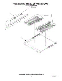 11 - Third Level Rack And Track Parts parts for Kitchenaid Dishwasher KUDE70FVSS2 from AppliancePartsPros.com