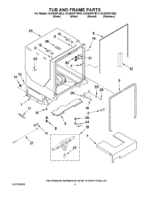 05 - Tub And Frame Parts parts for Kitchenaid Dishwasher KUDS40FVSS3 from AppliancePartsPros.com