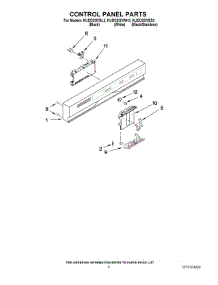 02 - Control Panel Parts parts for Kitchenaid Dishwasher KUDC03IVWH3 from AppliancePartsPros.com
