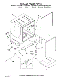 05 - Tub And Frame Parts parts for Kitchenaid Dishwasher KUDS30IVBL3 from AppliancePartsPros.com