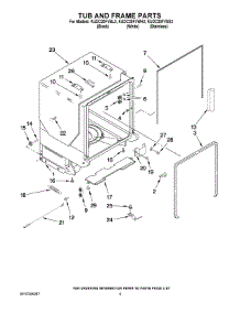 05 - Tub And Frame Parts parts for Kitchenaid Dishwasher KUDC20FVBL3 from AppliancePartsPros.com