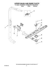 07 - Upper Wash And Rinse Parts parts for Kitchenaid Dishwasher KUDC20CVWH3 from AppliancePartsPros.com