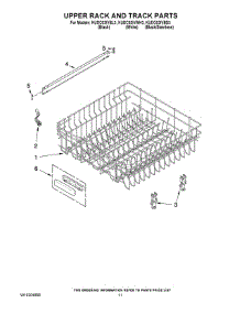 09 - Upper Rack And Track Parts parts for Kitchenaid Dishwasher KUDC03IVBS3 from AppliancePartsPros.com