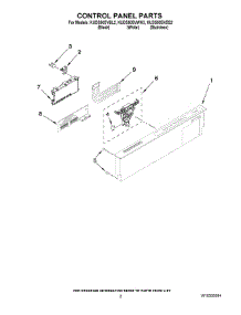 02 - Control Panel Parts parts for Kitchenaid Dishwasher KUDS50SVWH2 from AppliancePartsPros.com