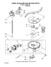 06 - Pump, Washarm And Motor Parts parts for Kitchenaid Dishwasher KUDE60FVPA2 from AppliancePartsPros.com