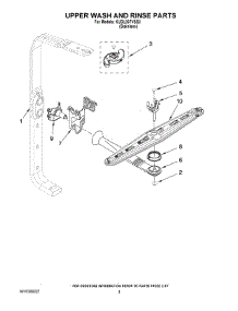 07 - Upper Wash And Rinse Parts parts for Kitchenaid Dishwasher KUDL03FVSS3 from AppliancePartsPros.com