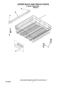 09 - Upper Rack And Track Parts parts for Kitchenaid Dishwasher KUDL03FVSS3 from AppliancePartsPros.com