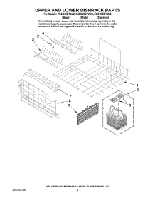 04 - Upper And Lower Dishrack Parts parts for Kitchenaid Dishwasher KUDD03DTBL2 from AppliancePartsPros.com