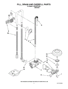 04 - Fill, Drain And Overfill Parts parts for Kitchenaid Dishwasher KUDC03FVSS3 from AppliancePartsPros.com