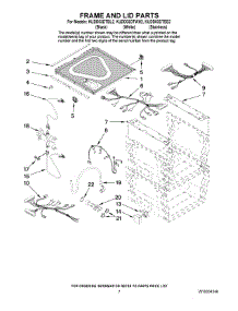 05 - Frame And Lid Parts parts for Kitchenaid Dishwasher KUDD03DTWH2 from AppliancePartsPros.com