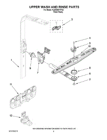 07 - Upper Wash And Rinse Parts parts for Kitchenaid Dishwasher KUDS50FVPA2 from AppliancePartsPros.com