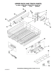 09 - Upper Rack And Track Parts parts for Kitchenaid Dishwasher KUDS40CVWH2 from AppliancePartsPros.com